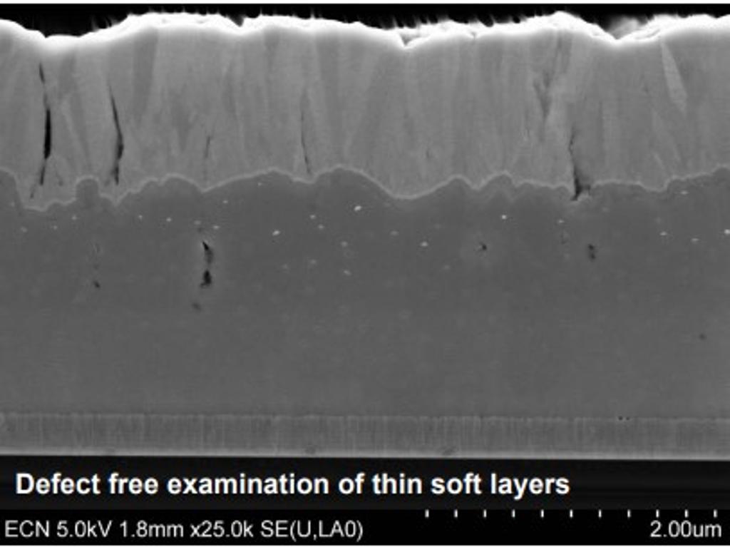 Example of preparation of soft layers (Zn)